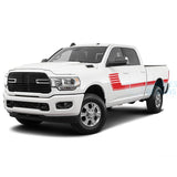 Big Hockey Side Stripes Decals Graphics Vinyl For Dodge Ram Crew Cab 3500 Bed 64 Red / 2019-Present