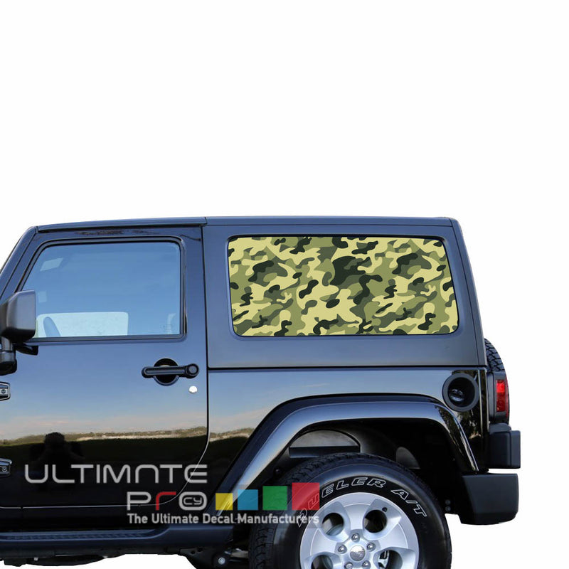 Rear Window Army Perforated for Jeep Wrangler JL, JK decal 2007 - Present