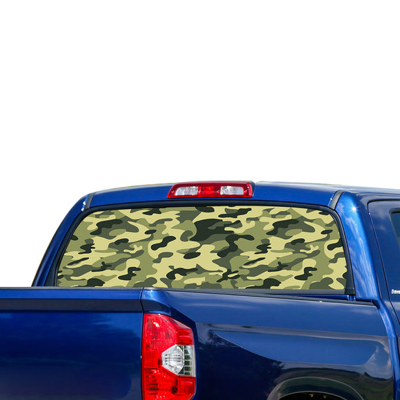 Green Army Perforated for Toyota Tundra decal 2007 - Present