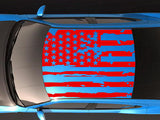 Roof Banner American Flag Style Decal Dodge Charger US Flag Sticker