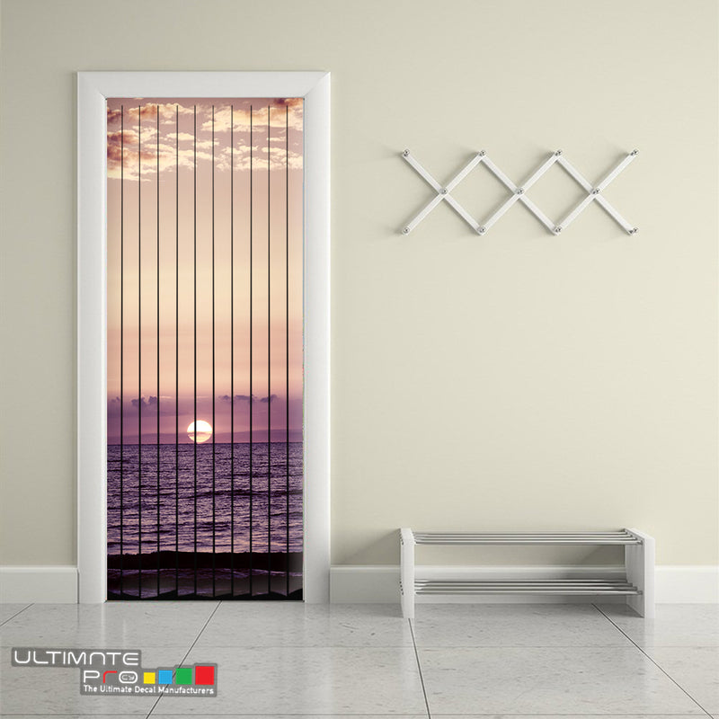 Door Curtain Designs sunrise 1 Curtain printed