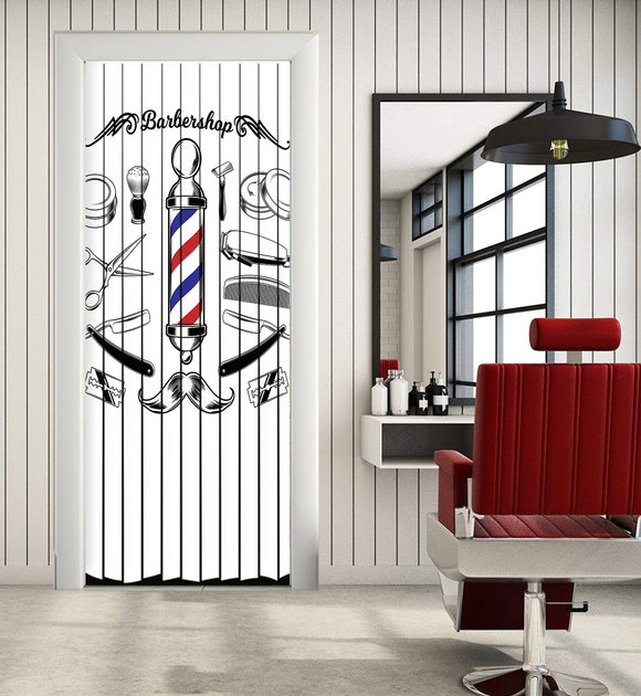 Barber door decoration Curtain printed Design