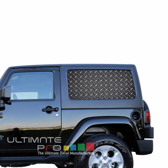 Rear Window Iron Metal Perforated for Jeep Wrangler JL, JK decal 2007 - Present