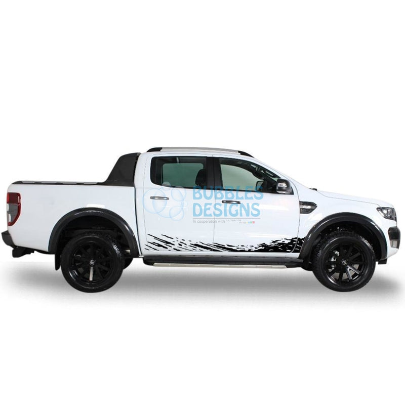 Decal Design For Ford Ranger Double Cab 2011 - Present Black
