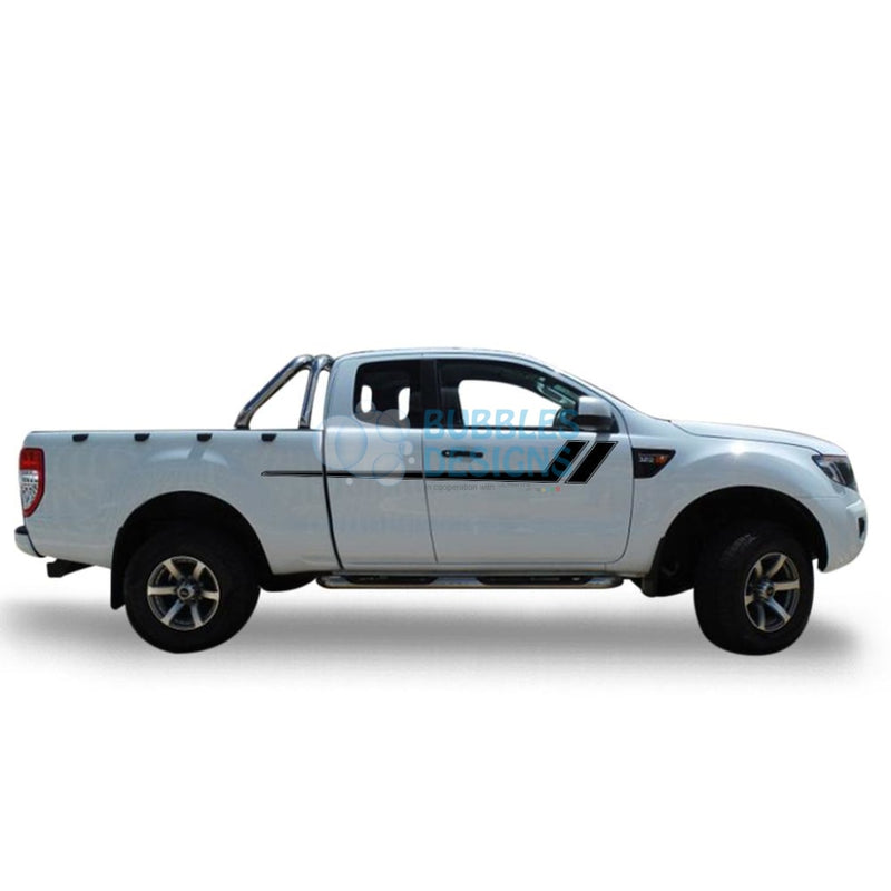 Decal Vinyl Design For Ford Ranger Super Cab 2011 - Present Black