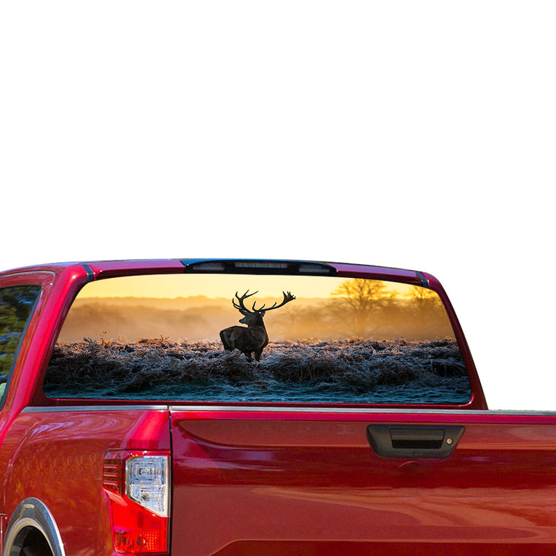 Deer 1 Perforated for Nissan Titan decal 2012 - Present