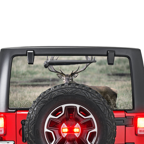 Deer 2 Perforated for Jeep Wrangler JL, JK decal 2007 - Present