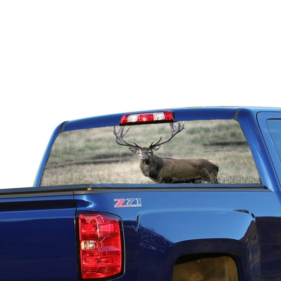 Deer 3 Perforated for Chevrolet Silverado decal 2015 - Present