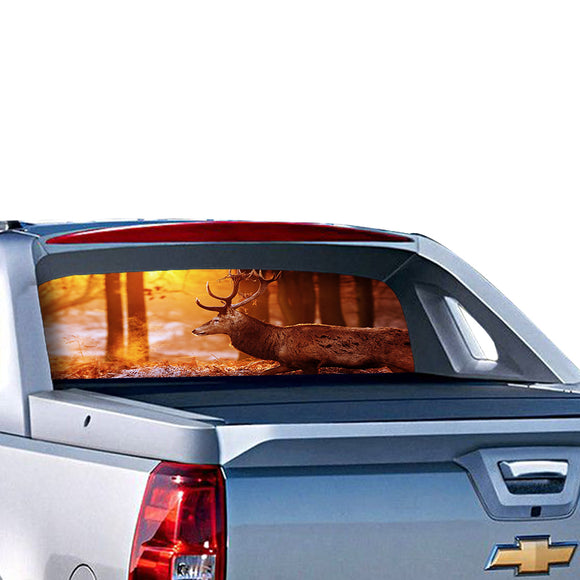 Deer 3 Perforated for Chevrolet Avalanche decal 2015 - Present