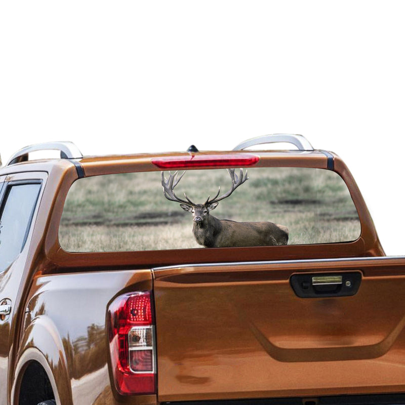 Deer 3 Rear Window Perforated for Nissan Navara decal 2012 - Present