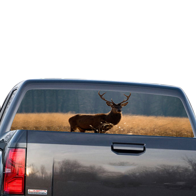 Deer 1 Perforated for GMC Sierra decal 2014 - Present