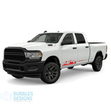 Door Mountain Side Stickers Decals Graphics Vinyl For Dodge Ram Crew Cab 2500 Red / 2019-Present