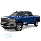 Door Mountain Side Stickers Decals Graphics Vinyl For Dodge Ram Crew Cab 2500 White / 2019-Present