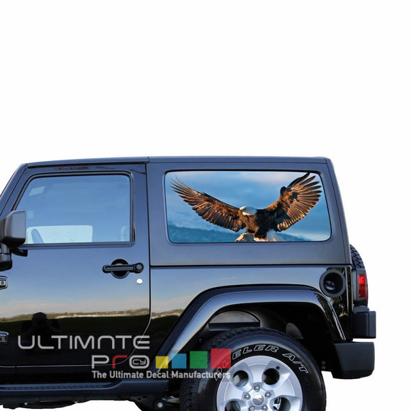 Rear Window Eagle 1 Perforated for Jeep Wrangler JL, JK decal 2007 - Present