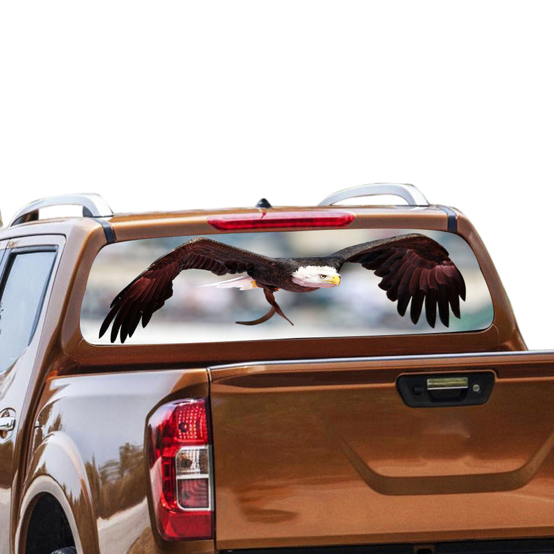 Eagle Rear Window Perforated for Nissan Navara decal 2012 - Present