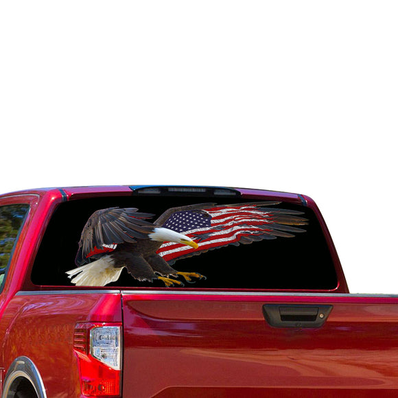 USA Eagle 1 Perforated for Nissan Titan decal 2012 - Present