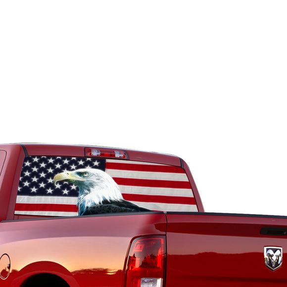 USA Eagle Perforated for Dodge Ram decal 2015 - Present