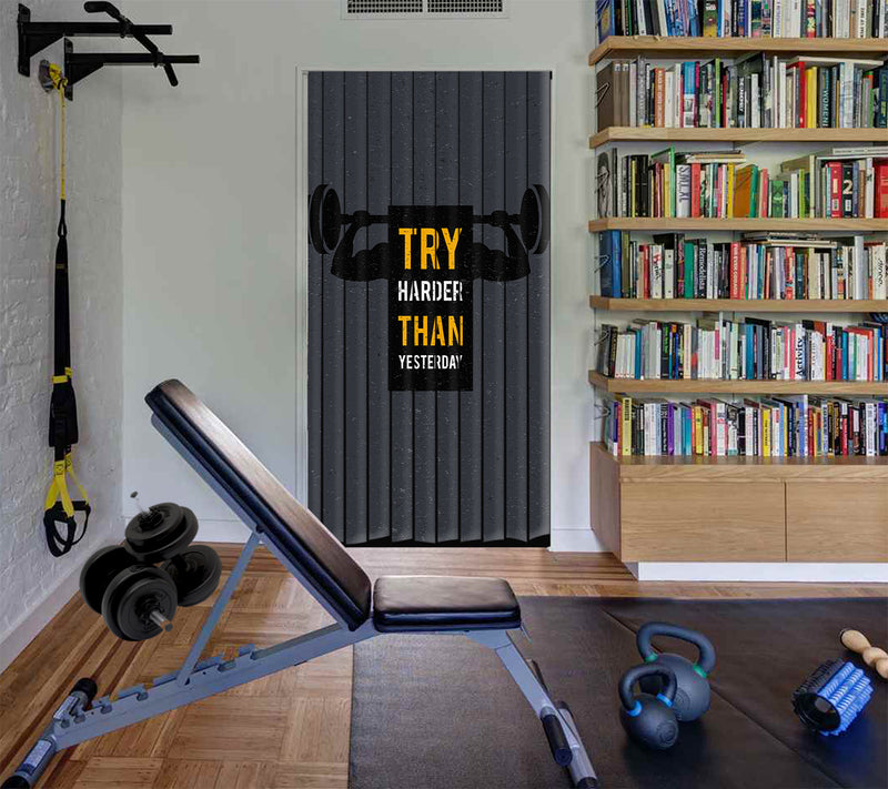 Door Strips Curtains Gym 3 Curtain printed Design