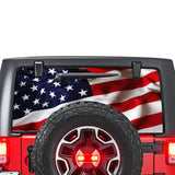 USA Flag Perforated for Jeep Wrangler JL, JK decal 2007 - Present
