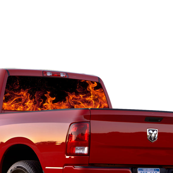 Flames Perforated for Dodge Ram decal 2015 - Present