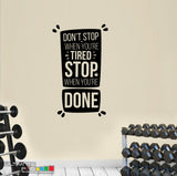 Don't Sop Gym wall Decals Quotes Wall Sticker Motivation Crossfit 