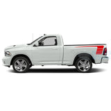 Hockey Hood Stripes Decals Graphics Vinyl For Dodge Ram Regular Cab 1500 Red / 2019-Present Hood