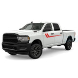 Hockey Stripes Door Decals Graphics Vinyl For Dodge Ram Crew Cab 2500 Red / 2019-Present Side Door