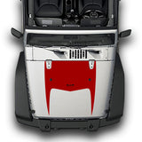 Hood Horns Stripes, Decals Compatible with Jeep Wrangler JK 2010-Present
