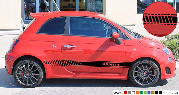 2007-2020 Fiat 500 Italian Gucci Red Green Flag Upper Door Accent Stri