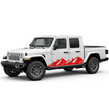 Vinyl Sticker Mountains side Decal for Jeep Gladiator 2019-Present