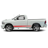 Lower Side Stripes Decals Graphics Vinyl For Dodge Ram Regular Cab 1500 Red / 2019-Present Side Door