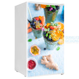 Mini Fridge Vinyl Decals Food 1 Design Refrigerator Decals Wrap Cafe-Home 44.5 X 63 Cm ( 17.5 24.8 )