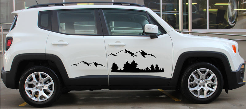 Mountains Decal sticker Compatible with Jeep Renegade