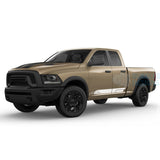 Mountains Side Stripes Decals Graphics Vinyl For Dodge Ram Quad Cab 1500 White / 2019-Present Side