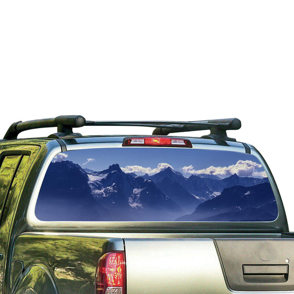 Mountains 2 Perforated for Nissan Frontier decal 2004 - Present