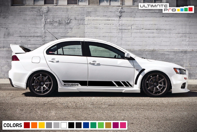 Sport Decal Sticker Vinyl Side Racing Stripes with Mitsubishi Lancer