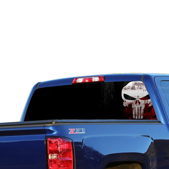 Skull Perforated for Chevrolet Silverado decal 2015 - Present