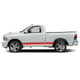 Side Belt Rocket Stripes Decals Graphics Vinyl For Dodge Ram Regular Cab 1500 Red / 2019-Present