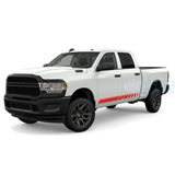 Side Door Stripes Decals Graphics Vinyl For Dodge Ram Crew Cab 2500 Red / 2019-Present Side Door