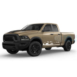 Side Mountains Decals Graphics Vinyl For Dodge Ram Quad Cab 1500 White / 2019-Present Side Door