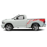 Side Mud Splash Decals Graphics Vinyl For Dodge Ram Regular Cab 1500 Red / 2019-Present Bed Mud