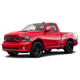 Side Mud Splash Decals Graphics Vinyl For Dodge Ram Regular Cab 1500 White / 2019-Present Bed Mud