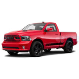 Side Rocket Stripes Vinyl Graphics For Dodge Ram Regular Cab 1500 Black / 2019-Present Side Door