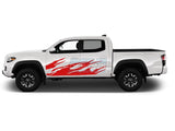Side Splash Decal Graphics Design Vinyl Compatible With Toyota Tacoma 2004-Present Red Decals /