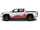Side Sticker Splash Design Graphics Vinyl Compatible With Toyota Tacoma 2004-Present Red Decals /