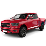 Side Stripes Door Graphics Vinyl For Dodge Ram Crew Cab 1500 White / 2019-Present Side Door Sticker