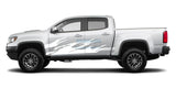 Splash Side Doors Decal Graphics Vinyl Design For Chevrolet Colorado 2015 - Present White Side