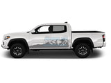 Sticker Mountain Design Graphics Vinyl Compatible With Toyota Tacoma 2004-Present Gray Side Decals /