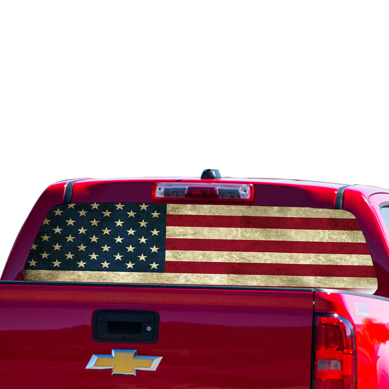 USA Flag Perforated for Chevrolet Colorado decal 2015 - Present